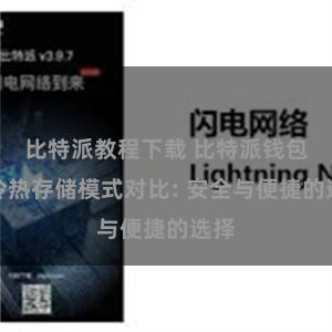 比特派教程下载 比特派钱包的冷热存储模式对比: 安全与便捷的选择