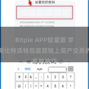 Bitpie APP轻量版 学会使用比特派钱包追踪链上资产交易的技巧