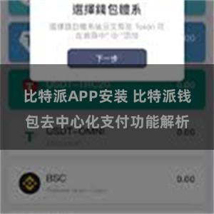 比特派APP安装 比特派钱包去中心化支付功能解析