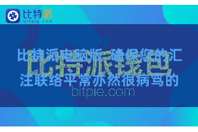 比特派电脑版  确保您的汇注联络平常亦然很病笃的